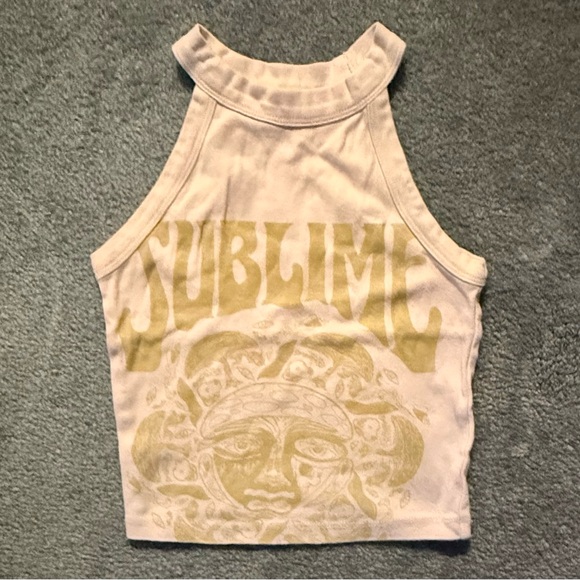 American Eagle Sublime Graphic Cropped Tank Top XS - Picture 2 of 4